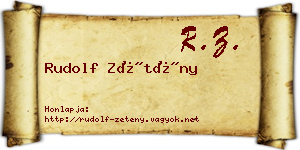Rudolf Zétény névjegykártya